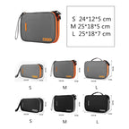 Multi-functional Headphone Charger Data Cable Storage Bag Portable Power Pack, Size: L, 25 x 18 x 7cm, 25 x 18 x 7cm (Black), 25 x 18 x 7cm (Grey)