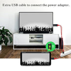 2 in 1 USB-C / Type-C + USB Power Supply Interface to 4K x 2K Ultra HD HDMI Video Cable, Length: 2m, Red USB Power Supply Interface