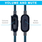 ZS0162 Wired Control Version Gaming Headset Audio Cable for Logitech Astro A10 A40 A30, Wired Control Version