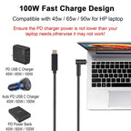 USB-C / Type-C to 3.0 x 1.0mm Laptop Power Charging Cable, Cable Length: about 1.5m, Type-C to 3.0 x 1.1mm