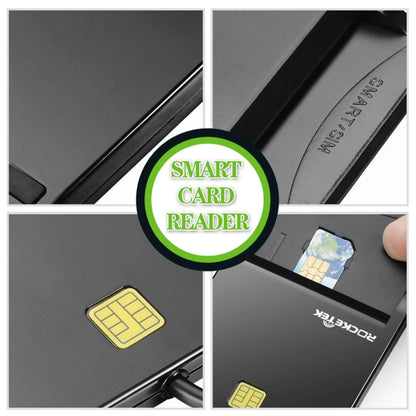 ROCKETEK SCR1-C CAC ID SIM Chip Smart Card Reader, SCR1-C