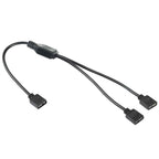 3 Pin 5V 1 to 2 Motherboard AURA RGB PC Cooling Extension Cable for Asus, 1 to 2