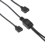 3 Pin 5V 1 to 2 Motherboard AURA RGB PC Cooling Extension Cable for Asus, 1 to 2