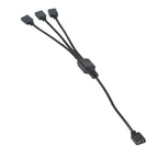 3 Pin 5V 1 to 3 Motherboard AURA RGB PC Cooling Extension Cable for Asus, 1 to 3