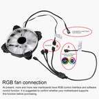 3 Pin 5V 1 to 3 Motherboard AURA RGB PC Cooling Extension Cable for Asus, 1 to 3