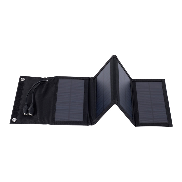 7W Monocrystalline Silicon Foldable Solar Panel Outdoor Charger with 5V Dual USB Ports, 7W