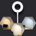 for Studio Recording, Live Broadcast, Live Show, KTV, etc., Microphone Clip+Phone Holder（White）