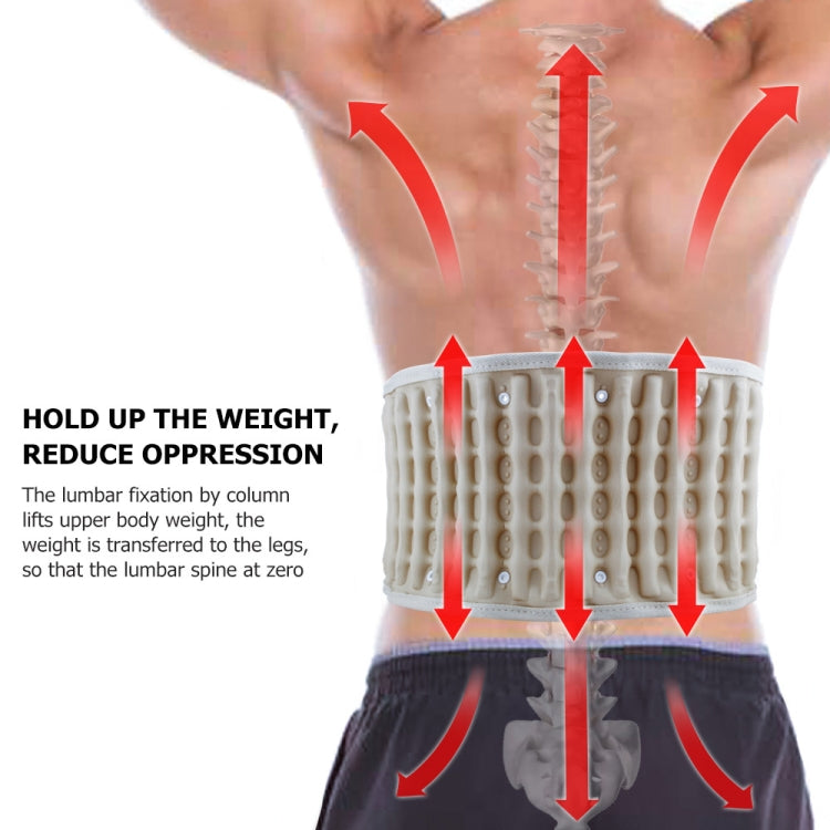 Lumbar Spine Inflated Traction Belt Pneumatic Waist Protective Belt, Waist Protective Belt (Apricot), Waist Protective Belt (Black)