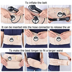 Lumbar Spine Inflated Traction Belt Pneumatic Waist Protective Belt, Waist Protective Belt (Apricot), Waist Protective Belt (Black)