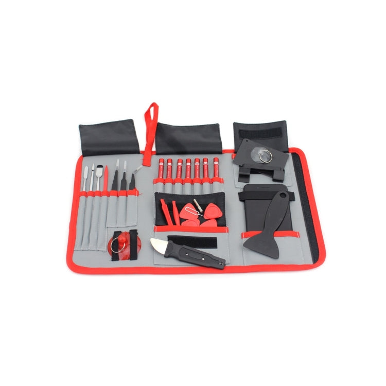 JIAFA JF-8175 28 in 1 Electronics Repair Tool Kit with Portable Bag for Repair Cell Phone, iPhone, MacBook and More, JF-8175
