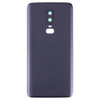 For OnePlus 6 Frosted Battery Back Cover with Camera Lens Frame, For OnePlus 6 (Frosted Black)