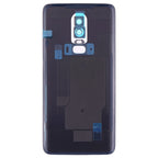 For OnePlus 6 Frosted Battery Back Cover with Camera Lens Frame, For OnePlus 6 (Frosted Black)