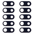 10 PCS Back Camera Lens for LG V30 H930 H933, For LG V30 (Black), For LG V30 (Silver)
