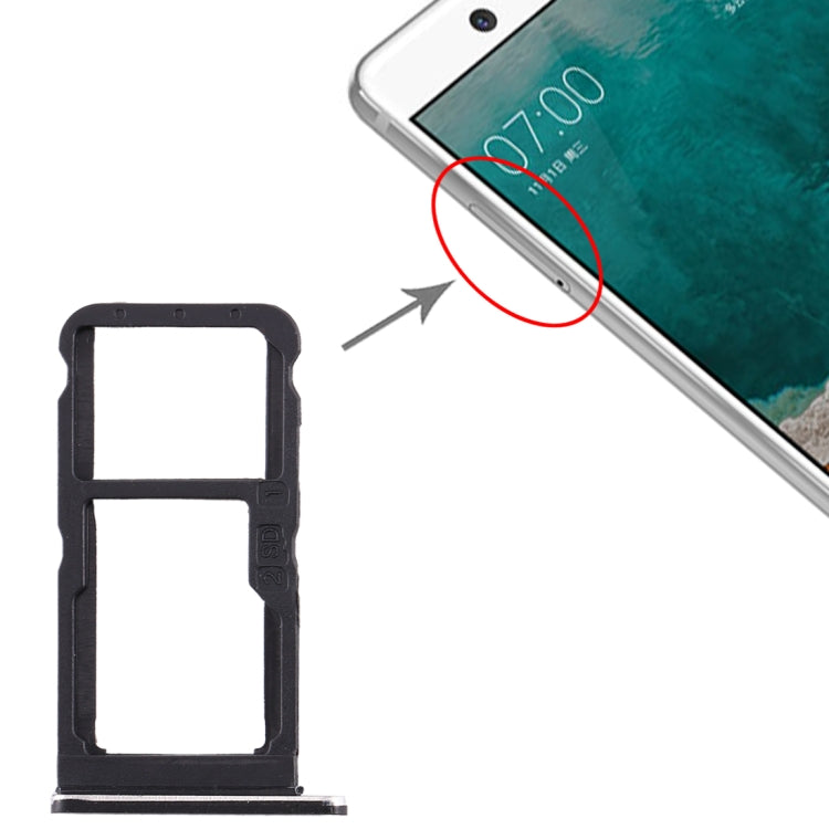 SIM Card Tray + SIM Card Tray / Micro SD Card Tray for Nokia 7 TA-1041, For Nokia 7