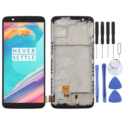 For OnePlus 5T A5010 TFT Material LCD Screen and Digitizer Full Assembly with Frame, For OnePlus 5T