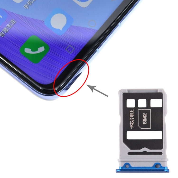 SIM Card Tray + SIM Card Tray for Honor V30 Pro / Honor V30, For Honor V30 Pro (Dark Blue), For Honor V30 Pro, For Huawei Nova 6