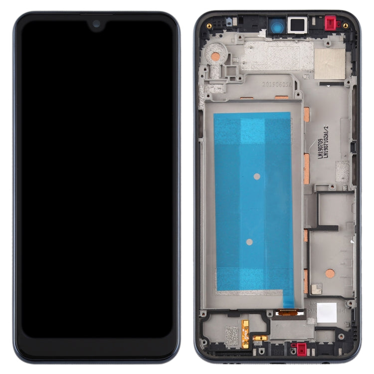 LCD Screen and Digitizer Full Assembly with Frame for LG Q60 X525ZA X525BAW X525HA X525ZAW / LG X6 2019 LMX625N X625N X525,Single SIM, For LG Q60(Single SIM)