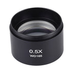 Stereo Microscopes Auxiliary Objective Lens Barlow Lens Magnifier 0.5X WD165, 0.5X WD165