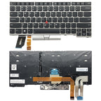 US Backlight keyboard for Lenovo ThinkPad E480 L480 L380 Yoga T480s, For ThinkPad E480 Silver(US)