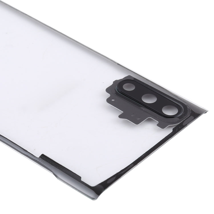 For Samsung Galaxy Note 10 N970 N9700 Transparent Battery Back Cover with Camera Lens Frame, For Galaxy Note 10