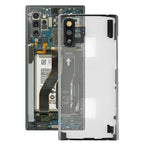 For Samsung Galaxy Note 10+ N975 N9750 Transparent Battery Back Cover with Camera Lens Frame, For Galaxy Note 10+