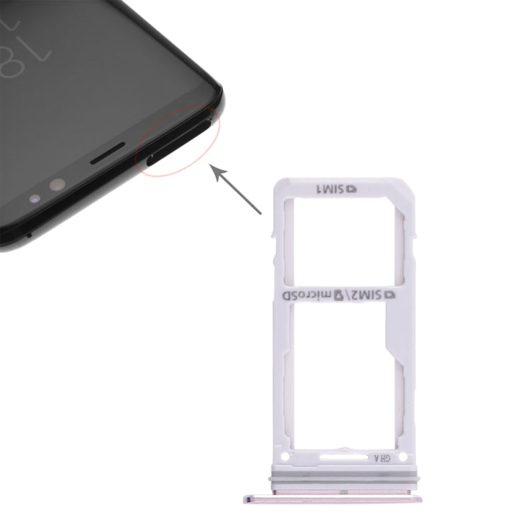 For Galaxy S8 / S8+ 2 SIM Card Tray / Micro SD Card Tray, For Galaxy S8 / S8+, For Samsung Galaxy S8(Double), For Galaxy S8 / S8+(Double  SIM)