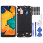 TFT Material LCD Screen and Digitizer Full Assembly With Frame for Samsung Galaxy A30, For Samsung Galaxy A30 (TFT)