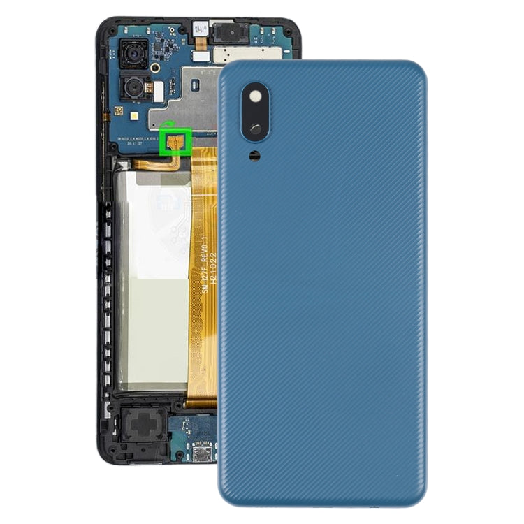 For Samsung Galaxy A02 Battery Back Cover with Camera Lens Frame, For Samsung Galaxy A02