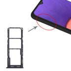 For Samsung Galaxy A22 SM-A225 SIM Card Tray + SIM Card Tray + Micro SD Card Tray, For Samsung Galaxy A22
