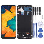 Original LCD Screen and Digitizer Full Assembly with Frame for Samsung Galaxy A30 SM-A305, For Samsung Galaxy A30(Original)