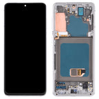 Original LCD Screen and Digitizer Full Assembly with Frame For Samsung Galaxy S21 4G/S21 5G SM-G990 SM-G991, For Samsung Galaxy S21 4G/S21 5G
