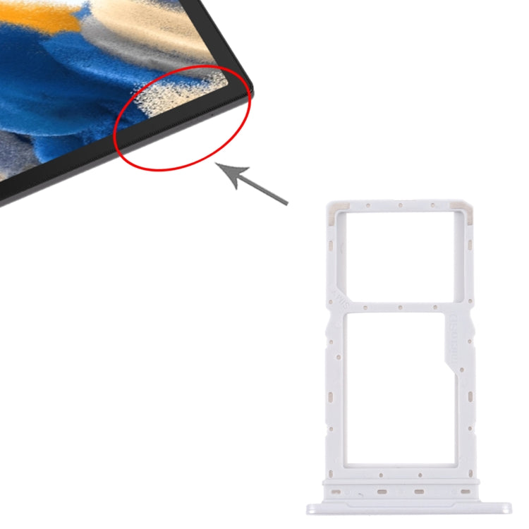 For Samsung Galaxy Tab A8 10.5 2021 SM-X200/X205 SIM Card Tray + SIM Card Tray / Micro SD Card Tray, For Samsung Galaxy Tab A8 10.5 2021