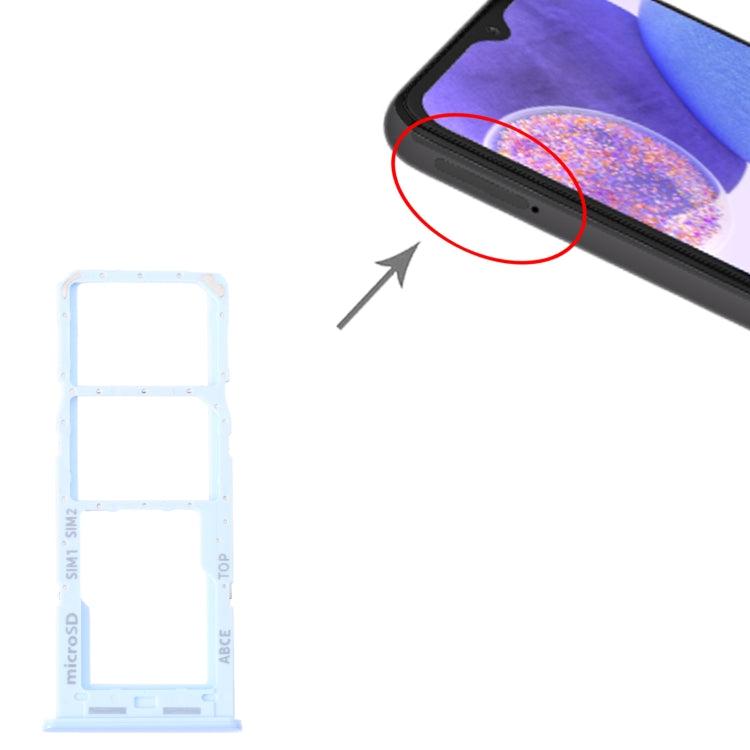 For Samsung Galaxy A23 SM-A235 Original SIM Card Tray + SIM Card Tray + Micro SD Card Tray, For Samsung Galaxy A23(Original)