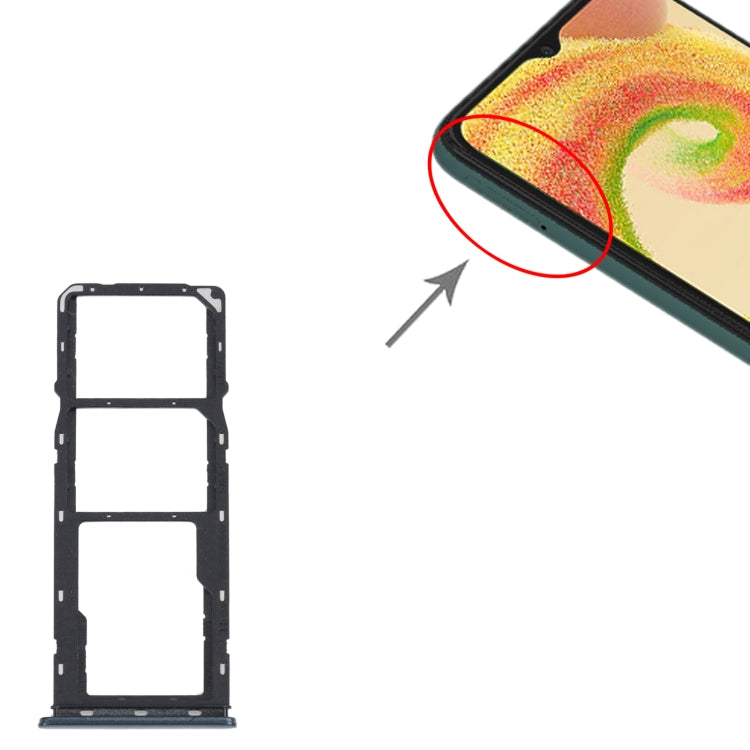 For Samsung Galaxy A04 SM-A045F Original SIM Card Tray + SIM Card Tray + Micro SD Card Tray, For Samsung Galaxy A04