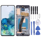 OLED Material LCD Screen for Samsung Galaxy S20 SM-G980 Digitizer Full Assembly With Frame, For Samsung Galaxy S20