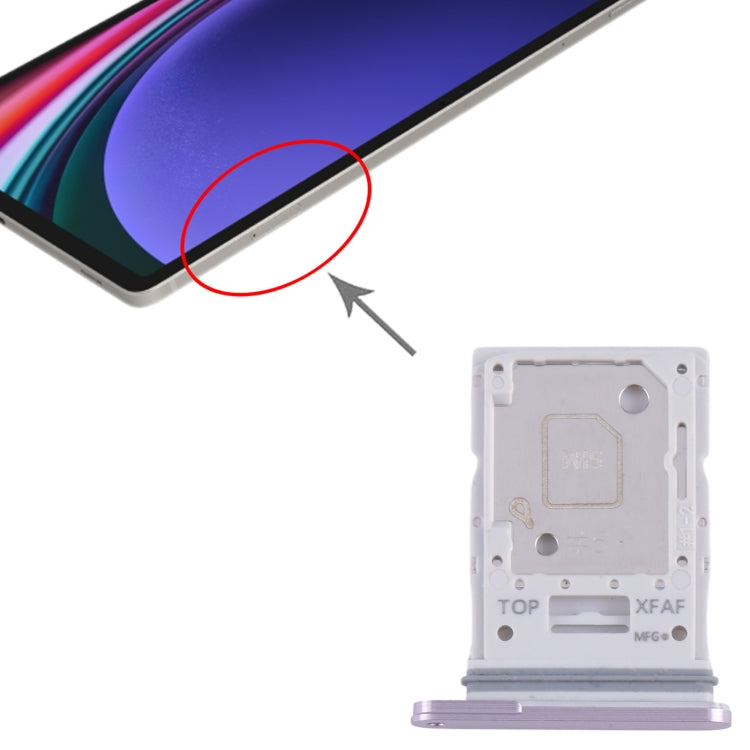 SIM + Micro SD Card Tray for Samsung Galaxy Tab S9 SM-X716, For Samsung Galaxy Tab S9+(Original), For Samsung Galaxy Tab S9+
