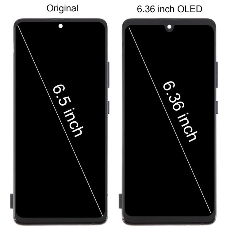 For Samsung Galaxy A51 5G SM-A516 6.36 inch OLED LCD Screen Digitizer Full Assembly with Frame, For Samsung Galaxy A51 5G 6.36 inch