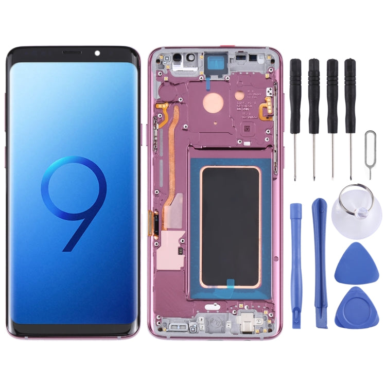 Super AMOLED Material LCD Screen and Digitizer Full Assembly with Frame for Galaxy S9+ / G965F / G965F / DS / G965U / G965W / G9650, For Samsung Galaxy S9+, For Galaxy S9+ (Frame), For Galaxy S9+