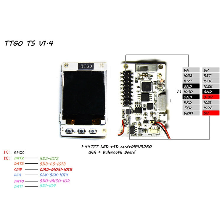 TTGO TS V1.4 ESP32 SD Card MPU9250 WiFi Bluetooth Module, V1.4