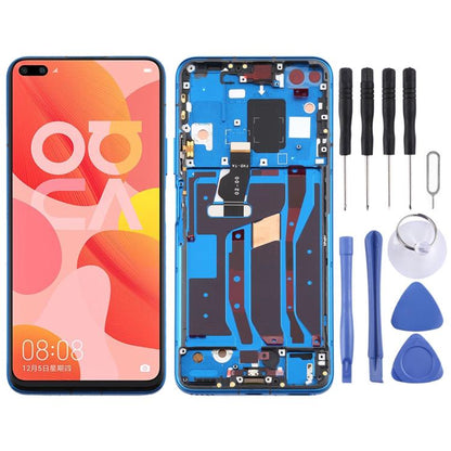 LCD Screen and Digitizer Full Assembly with Frame for Huawei Nova 6 5G, For Huawei Nova 6 5G, For Huawei Nova 6 5G (Dark Blue), For Huawei Nova 6 5G(Purple)