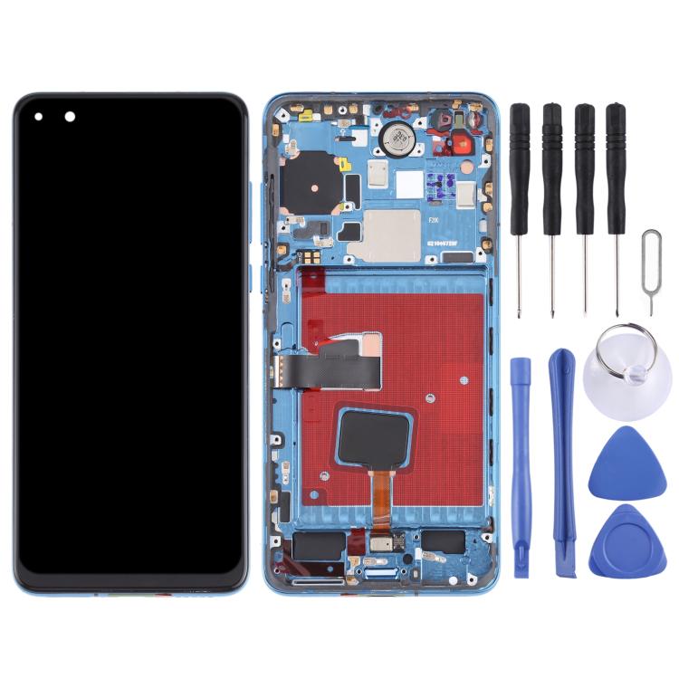 LCD Screen and Digitizer Full Assembly with Frame for Huawei P40, For Huawei P40