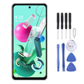 LCD Screen and Digitizer Full Assembly With Frame for LG Q92 5G, For LG Q92 5G