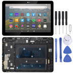 LCD Screen and Digitizer Full Assembly With Frame for Amazon Fire HD 8 2020 10th Gen K72LL4, For Amazon Fire HD 8 2020