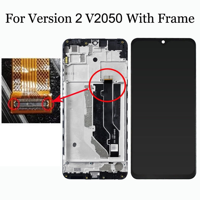 LCD Screen and Digitizer Full Assembly with Frame For ZTE 20 Smart V2050, For ZTE 20 Smart V2050