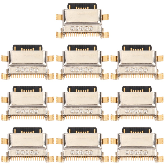 10 PCS Charging Port Connector for Xiaomi Redmi Note 9/Redmi 10X 4G, For Xiaomi Redmi Note 9