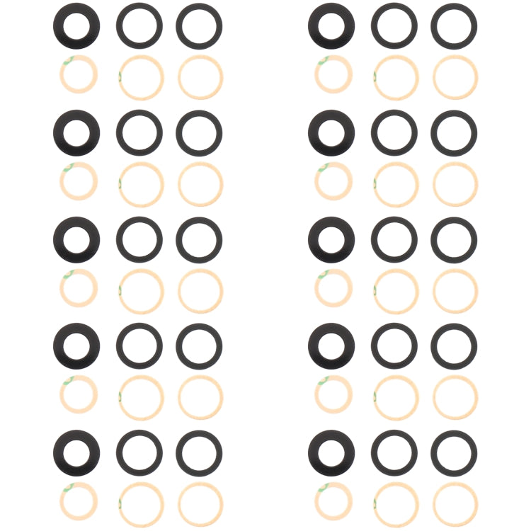 For OPPO Reno5 Pro 5G PDSM00 PDST00 CPH2201 10pcs Back Camera Lens, For OPPO Reno5 Pro 5G