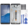 LCD Screen and Digitizer Full Assembly with Frame for Nokia C3, For Nokia C3