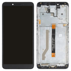 LCD Screen and Digitizer Full Assembly with Frame for Nokia C3, For Nokia C3