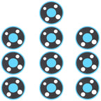 10 PCS Back Camera Lens for Nokia 3.4 TA-1288 TA-1285 TA-1283, For Nokia 3.4  (Blue), For Nokia 3.4  (Purple)