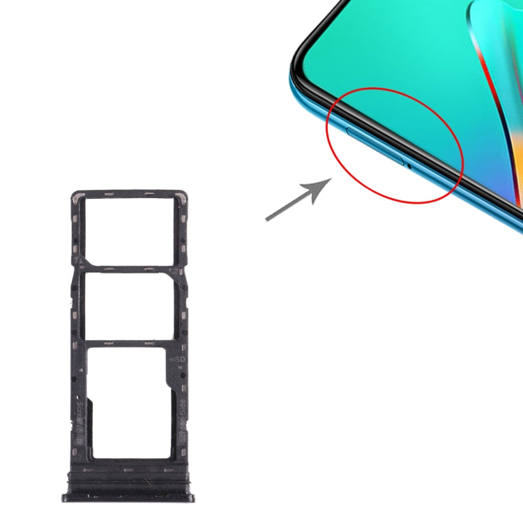 For infinix Smart 5 X657 X657C SIM Card Tray + SIM Card Tray + Micro SD Card Tray, For infinix Smart 5